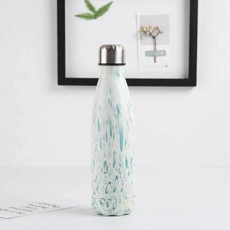 Деревянная бутылка для воды BPA free из нержавеющей стали Вакуумная термос с изоляцией чашка портативный походный спортивный термос бутылка