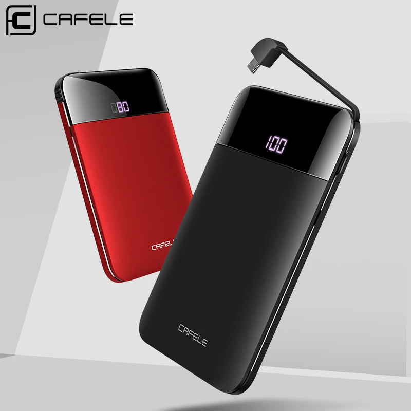 CAFELE Mini Power Bank Dual USB LED Display Portable External Battery Charger Powerbank For iphone X 8 samsung S9 huawei xiaomi