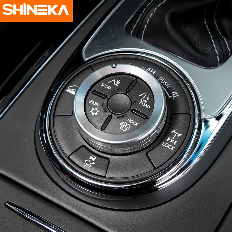 SHINEKA алюминиевый сплав 4WD четыре колеса переключатель кнопка украшения кольцо Крышка отделка для Nissan Patrol Y62