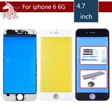 For iPhone 6 6G Touch Screen Digitizer Lens Front glass LCD panel with frame bezel for iphone6 LCD External GLASS Replacement For iPhone 6 6G Touch Screen Digitizer Lens Front glass LCD panel with frame bezel for iphone6 LCD External GLASS Replacement