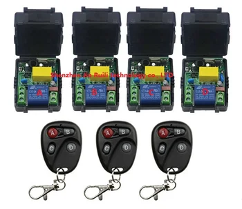 

New AC220V 1CH Radio Controller RF Wireless Relay Remote Control Switch 315 MHZ 433 MHZ 3 Transmitter +4 Receiver --JRL220V-89