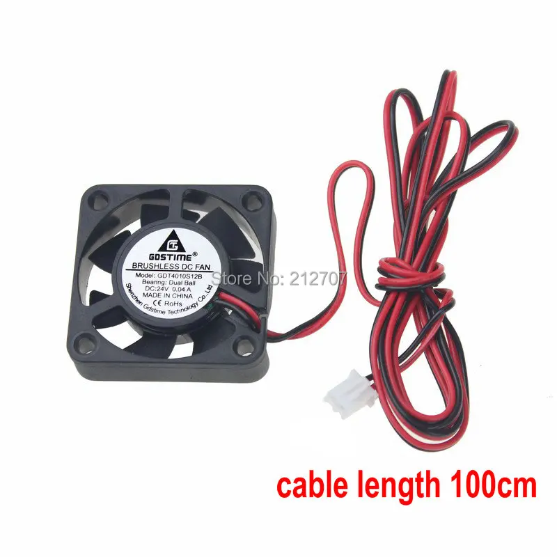 

1 Piece Gdstime 4010 40MM 40x40x10MM 24V 2Pin Ball Bearing DC Cooler Small Cooling Fan FOR 3D PRINTER PART