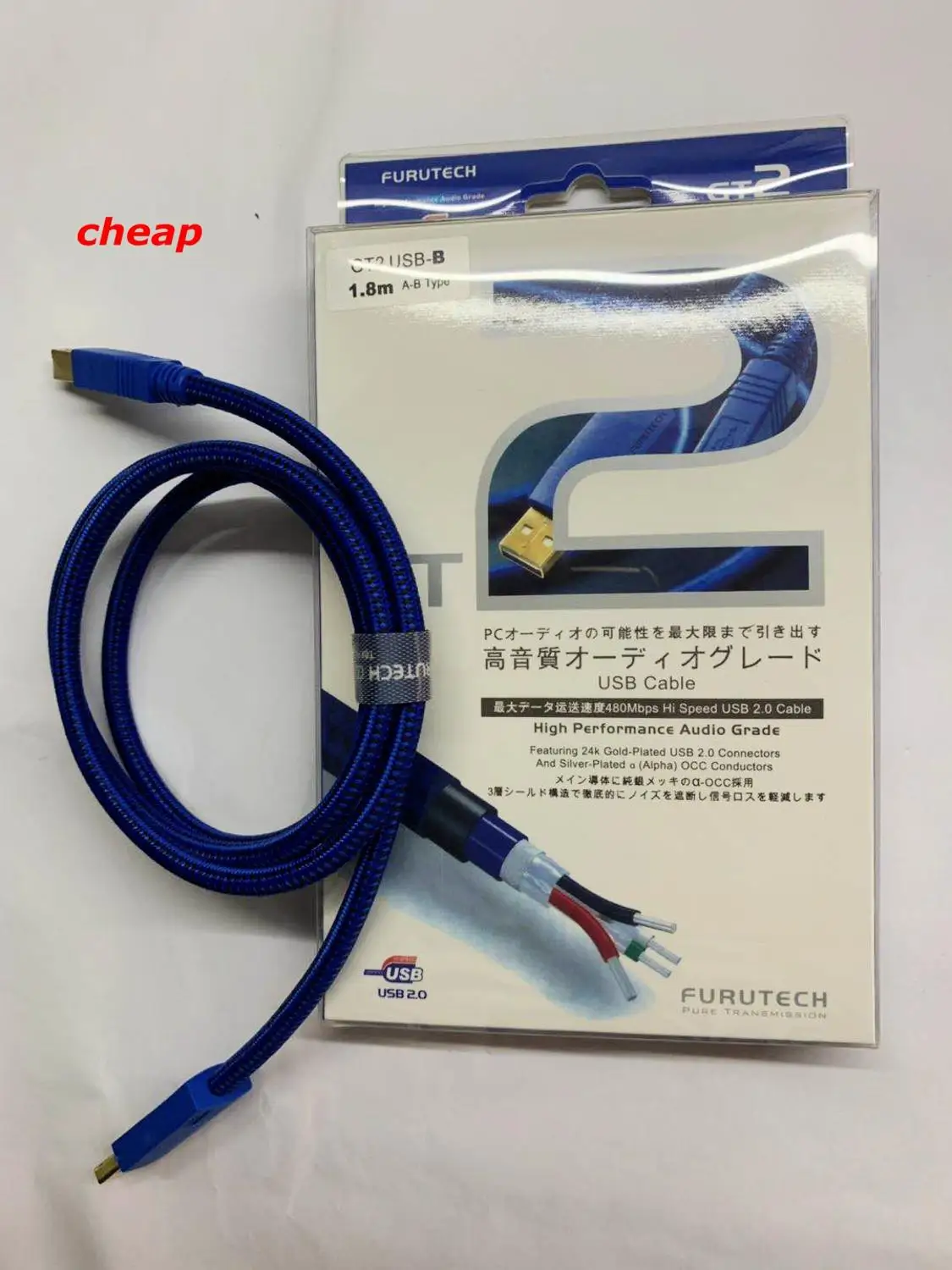 USB-кабель Hifi Furutech GT2 Кабели USB 2 0 с посеребренным покрытием медный кабель OCC и