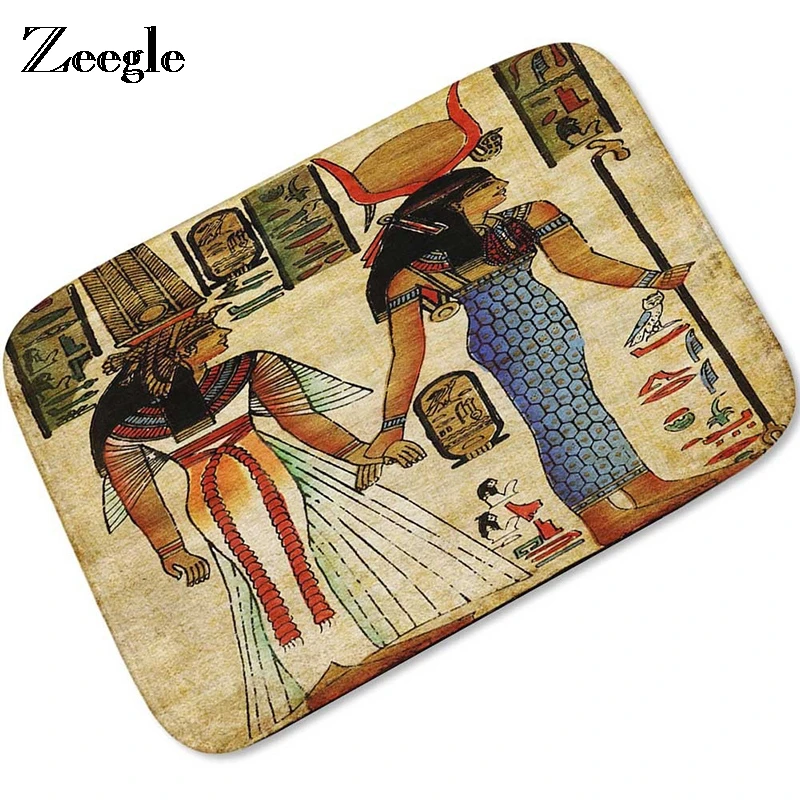 Zeegle Indian Style Entrance Door Mat Bathroom Carpet Washable Kitchen