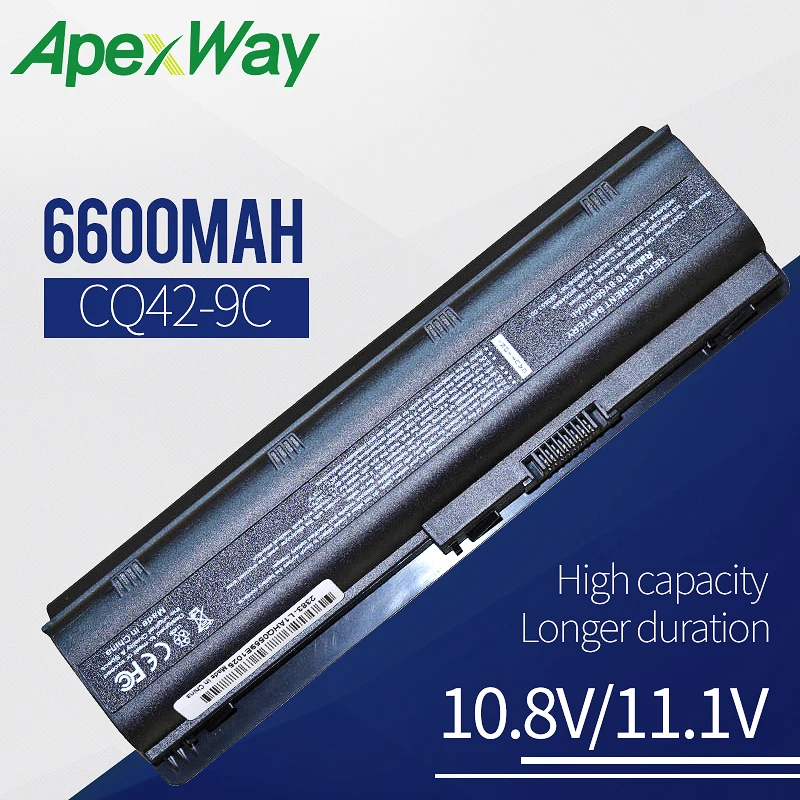 

9cells 6600mah battery for HP Pavilion DM4 DV3 G32 G42 G62 G56 G72 for COMPAQ Presario CQ32 CQ42 CQ56 CQ62 CQ630 CQ72