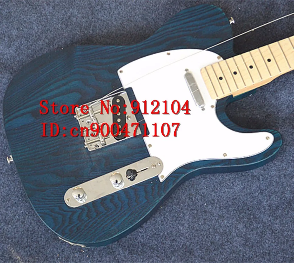 

free shipping new Big John single wave T-L electric guitar in matte blue with elm body and maple fingerboard F-3029