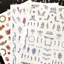 Новейшие 3d наклейки для дизайна ногтей, CA-121, цветок, серия, шаблон, Переводные картинки, инструмент, инструменты для украшения ногтей