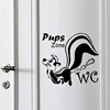 Pups Zone WC Wall Stickers