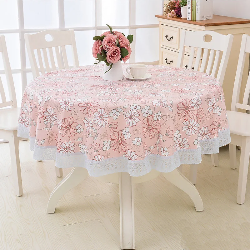  PVC Waterproof Table Cloth Round Tablecloth Nappe Table Cover Party Wedding Table Cloth for Home Ki