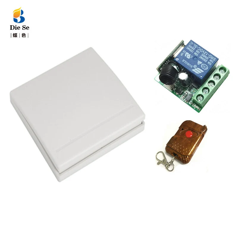 Wall Panel Wireless Remote Control DC 12V 1CH 433Mhz Relay Receiver 1 button For Bedroom Ceiling Light Lamp Bulb Wall Switch Wall Panel Wireless Remote Control DC 12V 1CH 433Mhz Relay Receiver 1 button For Bedroom Ceiling Light Lamp Bulb Wall Switch