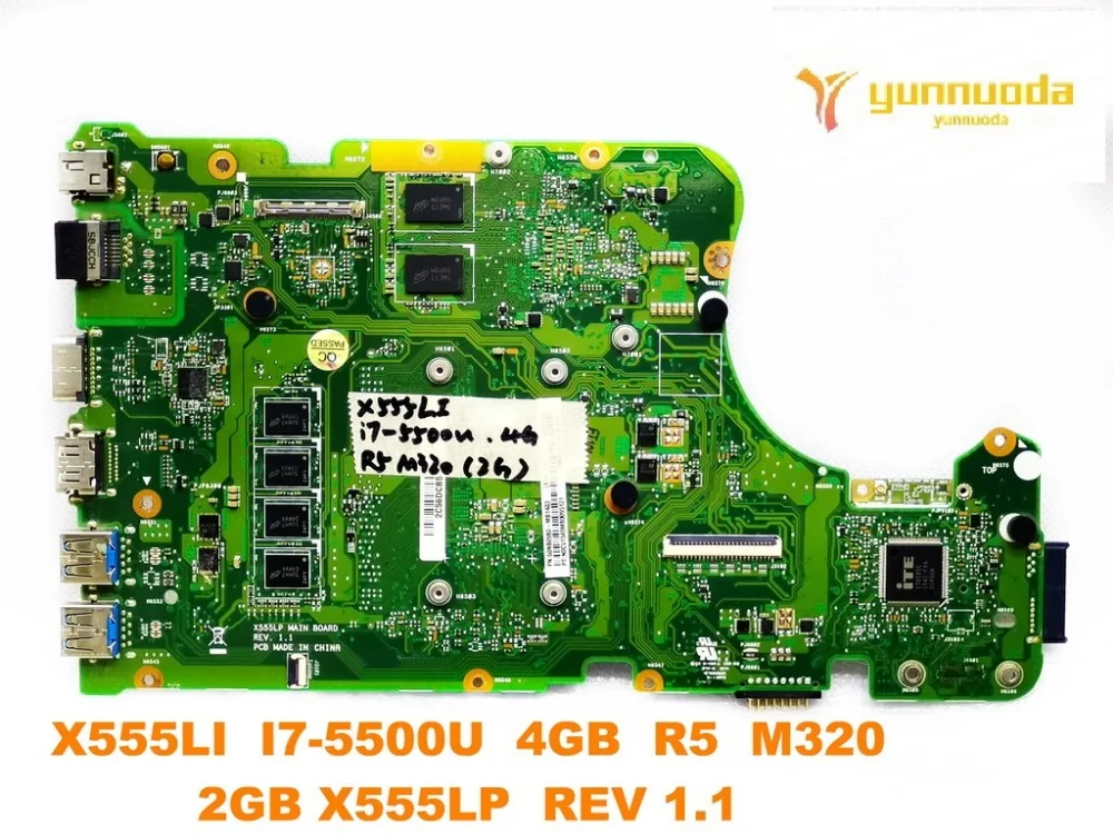  Original for ASUS X555LP laptop motherboard X555LI I7-5500U 4GB R5 M320 2GB X555LP REV 1.1 tested g
