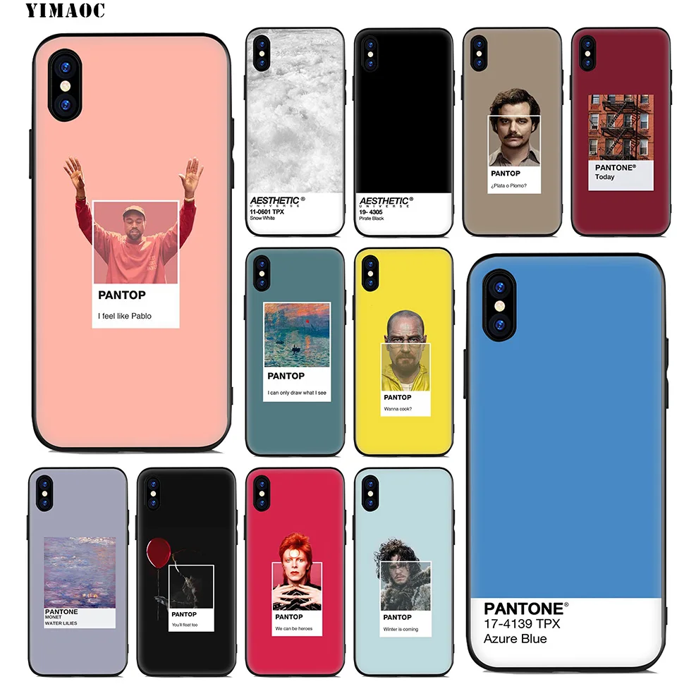 

YIMAOC Pantone Breaking Bad Soft Silicone Case for iPhone 11 Pro Xr Xs Max X or 10 8 7 6 6S Plus 5 5S SE