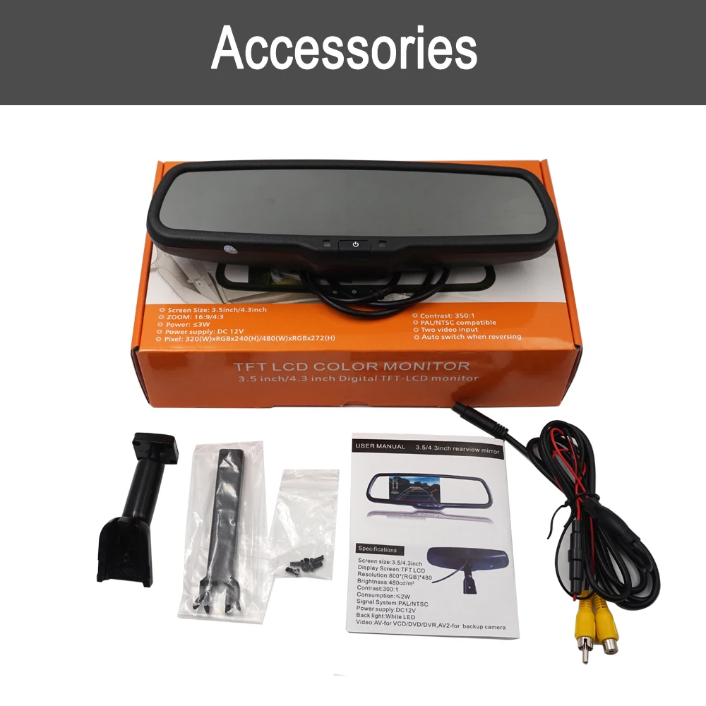 4,3 Inch Auto Rückspiegel Monitor HD Video Auto Parkplatz Monitor TFT LCD Bildschirm Rückansicht Kamera Reverse Spiegel Mit halterung 4,3 Inch Auto Rückspiegel Monitor HD Video Auto Parkplatz Monitor TFT LCD Bildschirm Rückansicht Kamera Reverse Spiegel Mit halterung