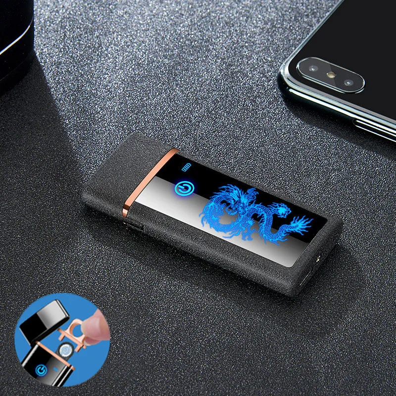 Электронная ветрозащитная зажигалка с Usb зарядкой тонкая женская и Мужская