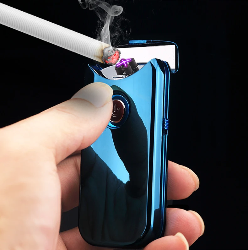 

2019 Latest Double Arc Pulse Flameless Usb Lighter Fashion Business Electric Arc Lighters Innovative USB Charging Lighter