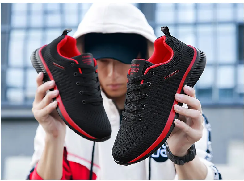 Мужская сетчатая обувь для бега; мужская обувь на шнуровке; легкие ...