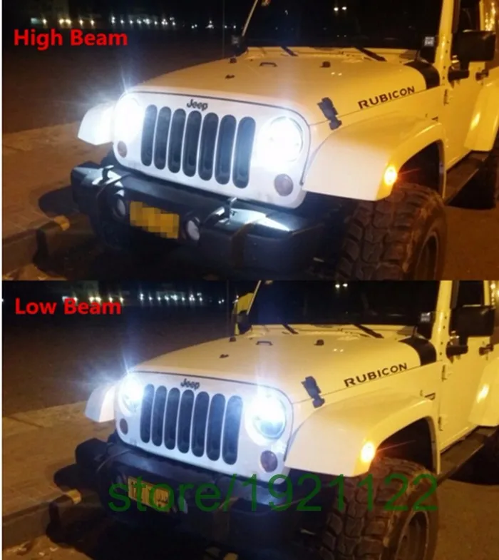 Для Hummer H1 H2 H3 " черный круглый светодиодный H4 фара запасная фара для Jeep Wrangler CJ JK TJ 97- лампы