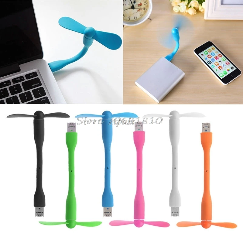 

2 in 1 Portable Phone USB Mini Fan Flexible Power Source Fan For Android For iPhone Z17 Drop ship
