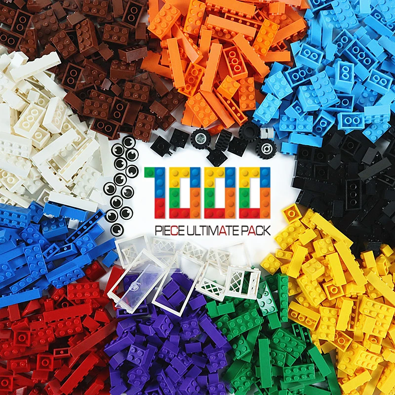 

1000 Pieces Legoings Building Blocks DIY Creative Bricks Bulk Model Figures Educational Kids Toys Compatible All Brands Duplo