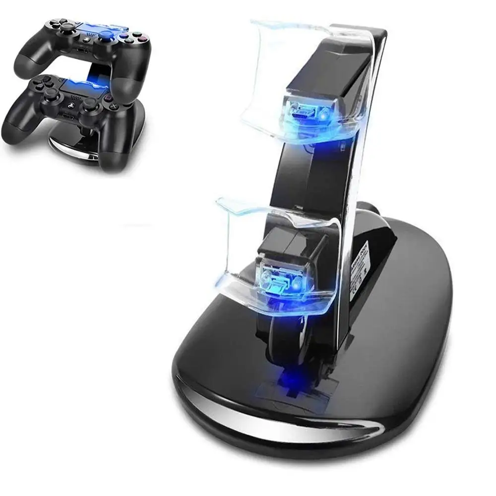 

PS4 Controller Charger, Ps4 Controller Charging Docking Station LED Light Indicators Bottom Light PS4/PS4 Slim/PS4 Pro Controll