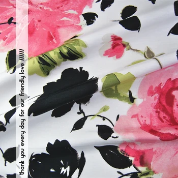 

LEO&LIN Rose Flower Synthetic Polyester Fiber Impervious Fabric Drape Dress Shirt 50cm