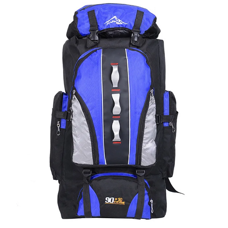 100L многофункциональный большой Дорожные сумки Для мужчин Для женщин спортивный рюкзак нейлон Открытый Водонепроницаемый Пеший Туризм Кемпинг Рыбалка Рюкзак 5 цветов - Цвет: blue