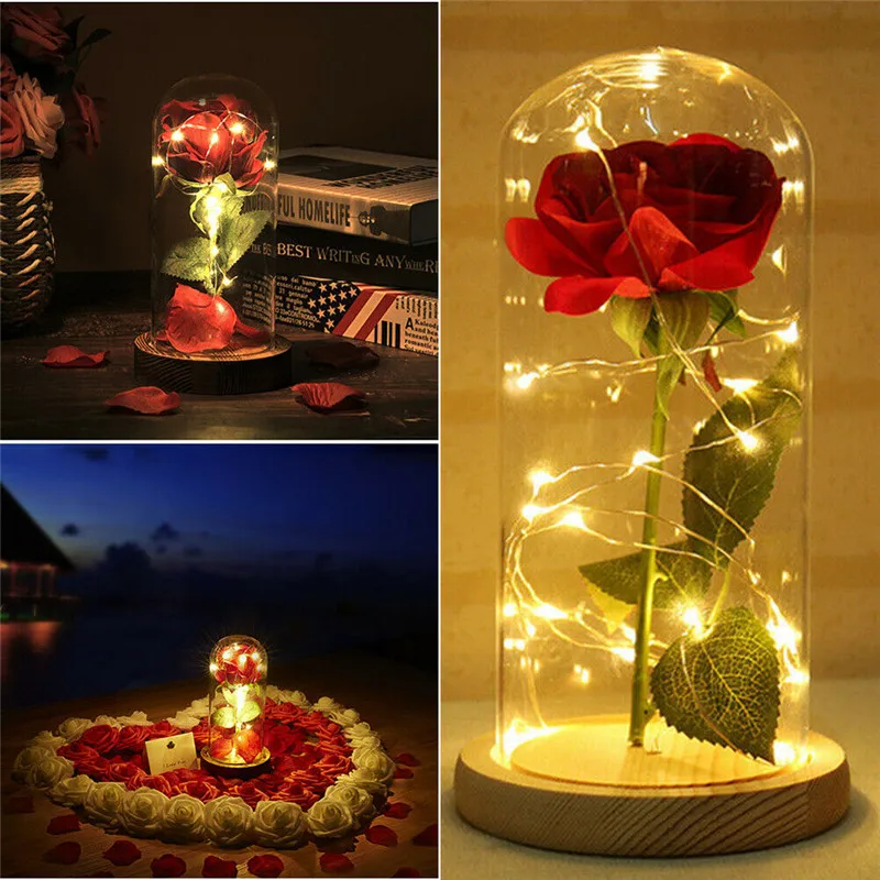 

Forever Rose Flower Glass LED Light Mother's Day Valentine's Day Xmas Decoration