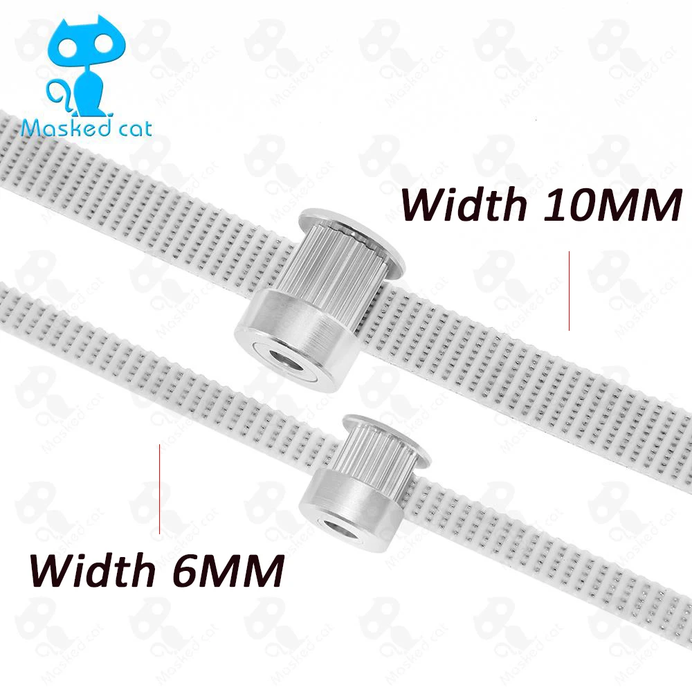 

10M/lot PU with Steel Core Rubber fiberglass timing belt GT2 Belt Black Color 2GT open timing Belt 6mm/10mm Width for 3d printer
