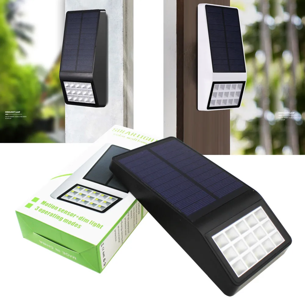 

Outdoor Solar LED Wall lamp Sensor Control Waterproof 15 LED Street Yard Path Garden lights Night Security Emergency lighting