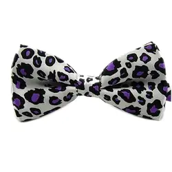 НСБ 2016 новый белый низ с фиолетовым леопарда галстук-бабочка для Для мужчин