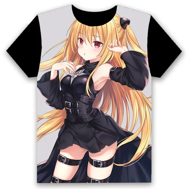 Модная мужская футболка аниме To LOVE Ru Eve Микан Юки тьма Косплей короткий рукав Повседневная Черная футболка топы Летняя забавная рубашка - Цвет: 8