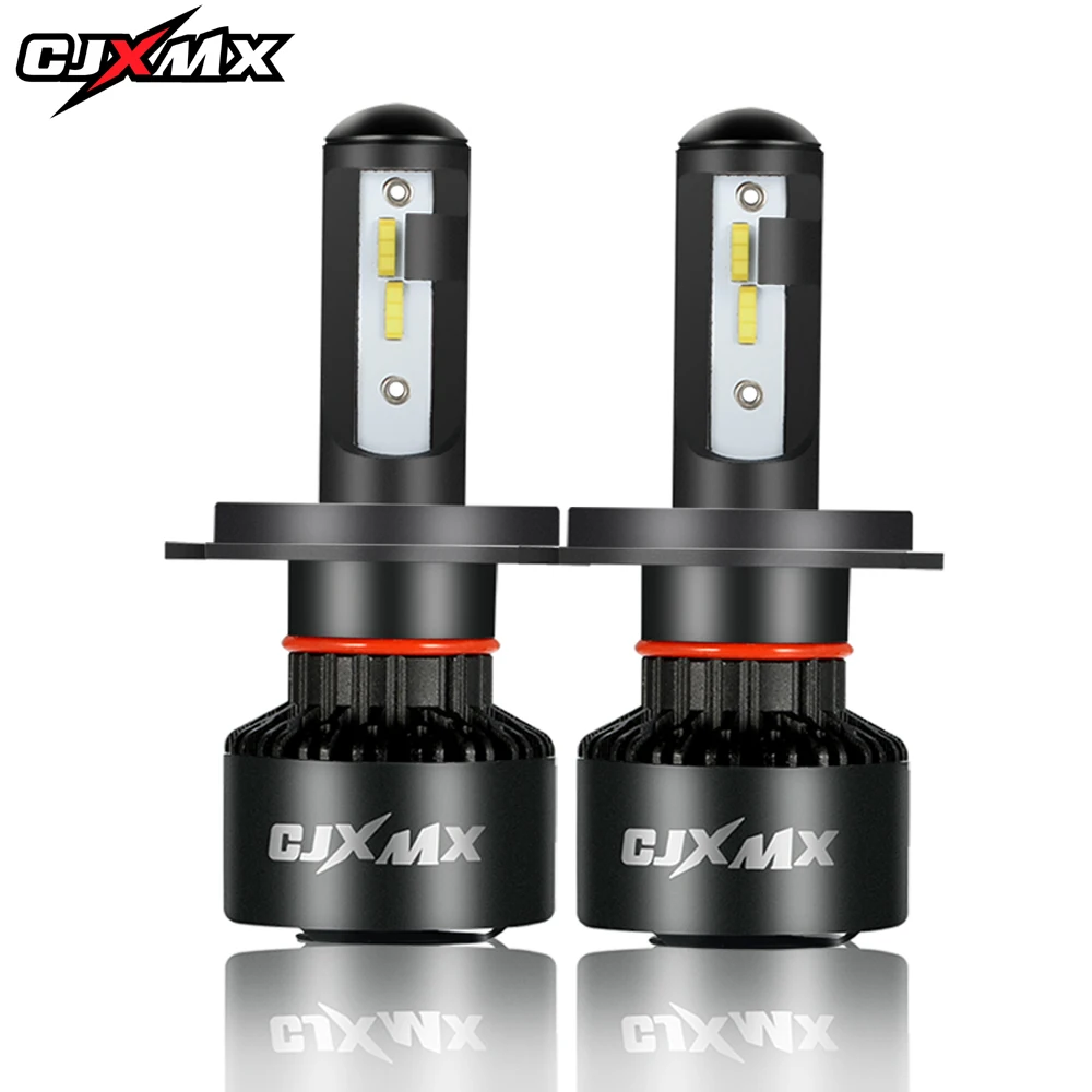 Acheter CJXMX H4 Voiture LED Ampoule de Phare Kit 60 w 8000LM Salut Bas Auto Phare Brouillard Lumière 6500 k Blanc tête Lampe 12 v Automobile Led Lumière 2 pc