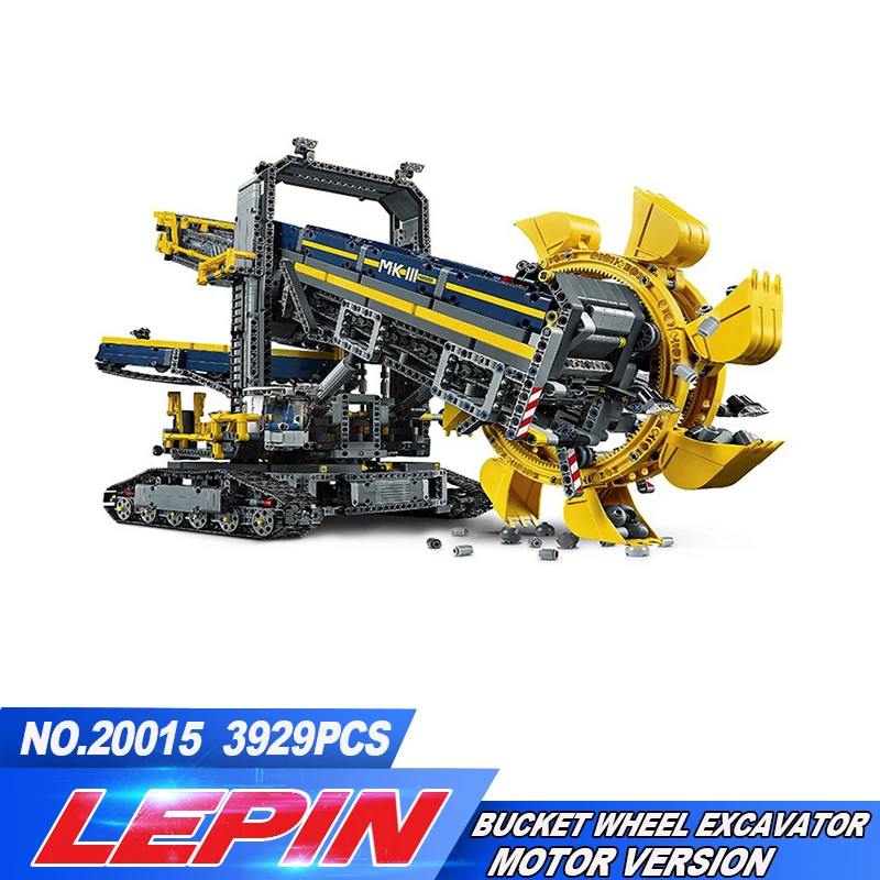 

DHK Lepin 20015 Technic Series Bucket Wheel Excavator Model Assembling Building Blocks Brick Compatible with 42055 Toys
