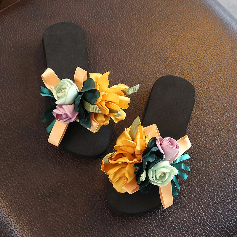 summer outside fashion new flat bottom lovely girls parent-child beach shoes female slippersFlip Flops luxury shoes women