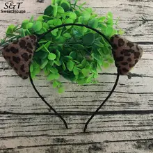 Диапазон волос Симпатичные Leopard уха Форма оголовье алиса группа аксессуар для волос