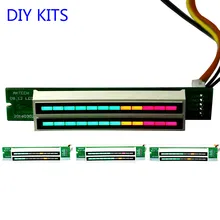 Mini Dual 12 Level Indicator VU Meter Stereo Amplifier Board Adjustable Light Speed Board with AGC Mode Diy KITS