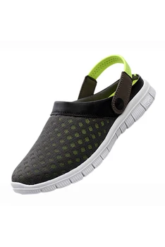 

2018 Men Sandals Summer Slippers Shoes Croc fashion beach Sandals Casual Flat Slip On Flip Flops Men Hollow Shoes