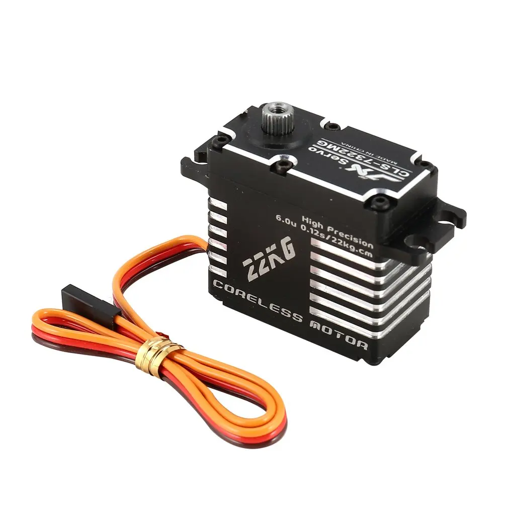 

CLS-7322MG 22KG Metal Steering Digital Metal Gear Coreless Servo with High Torque for RC Car Boat Robot Airplane Drone