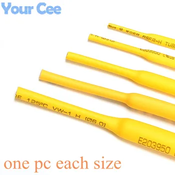 

2:1 Heat Shrink Tube Shrinkable Sleeve Heatshrink Tubing Insulation Wire Cable 600V Yellow Color 9pc Each Size 2 to 10MM