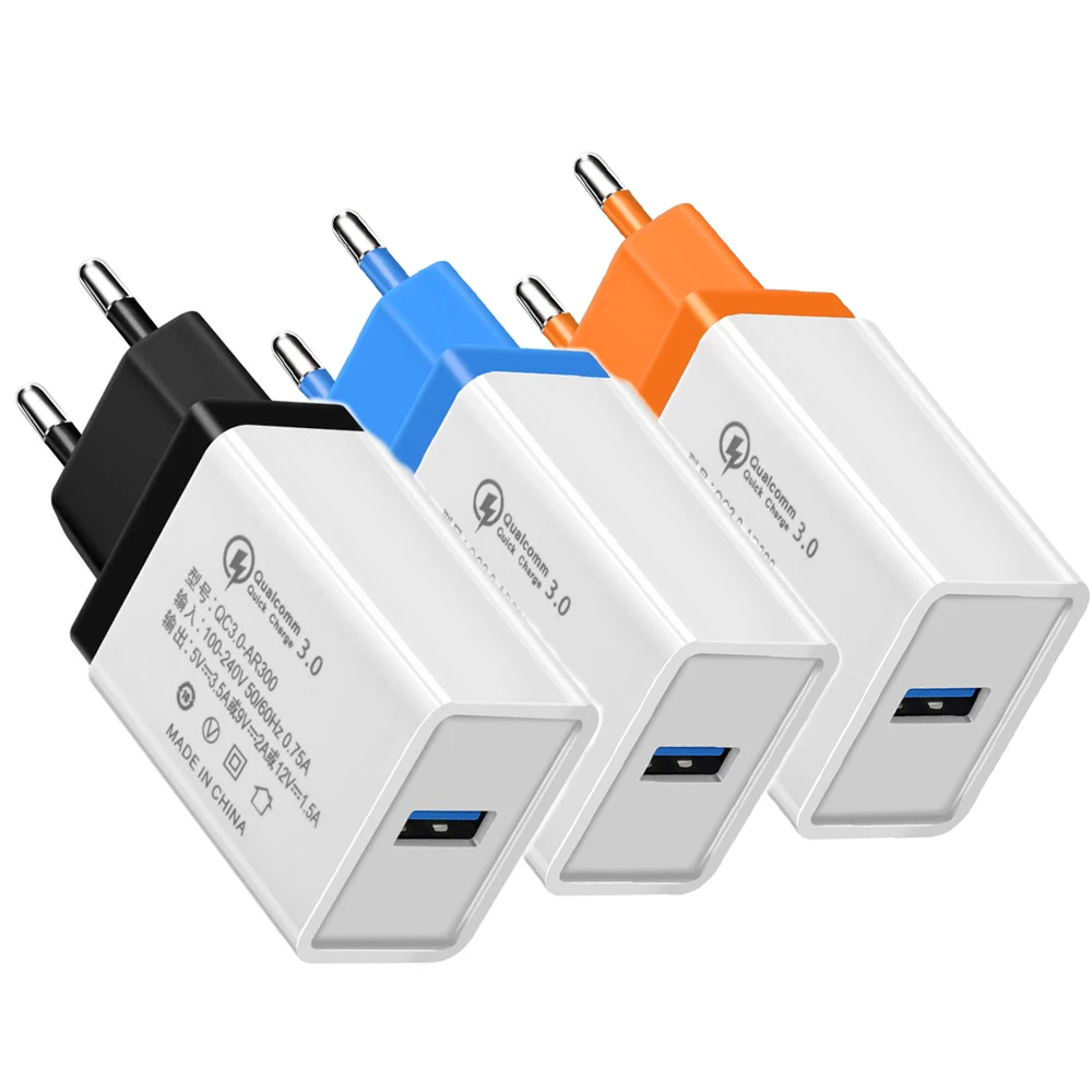 ايسين QC3.0 USB مهايئ شاحن السفر الجدار شاحن شاحن سريع للهاتف المحمول ل فون X 8 6 s زائد لسامسونج HTC الهاتف الذكي