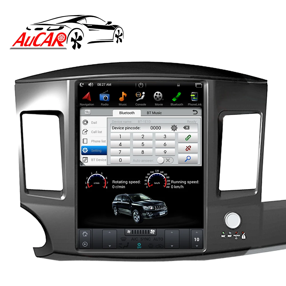 Top Tesla 2 DIN Android 8.1 car radio for Mitsubishi 2010 - 2015 Lancer car multimedia gps navigation Stereo autoradio DVD player 1