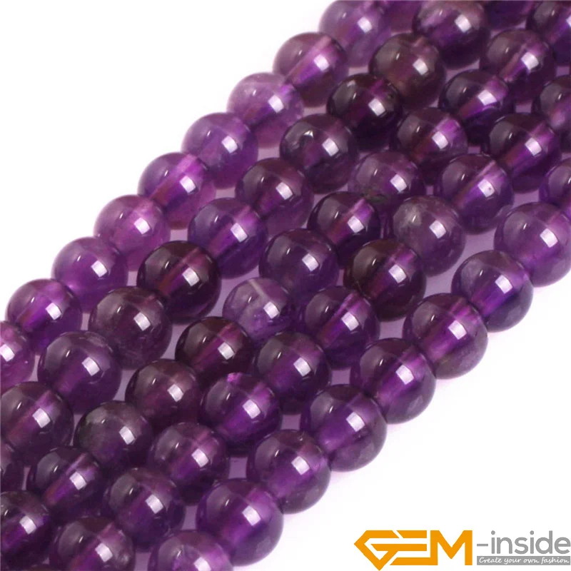 AAA класс круглые темно-пурпурные аметисты драгоценные камни бусины натуральный камень DIY свободные бусины для изготовления ювелирных изделий нить 15"