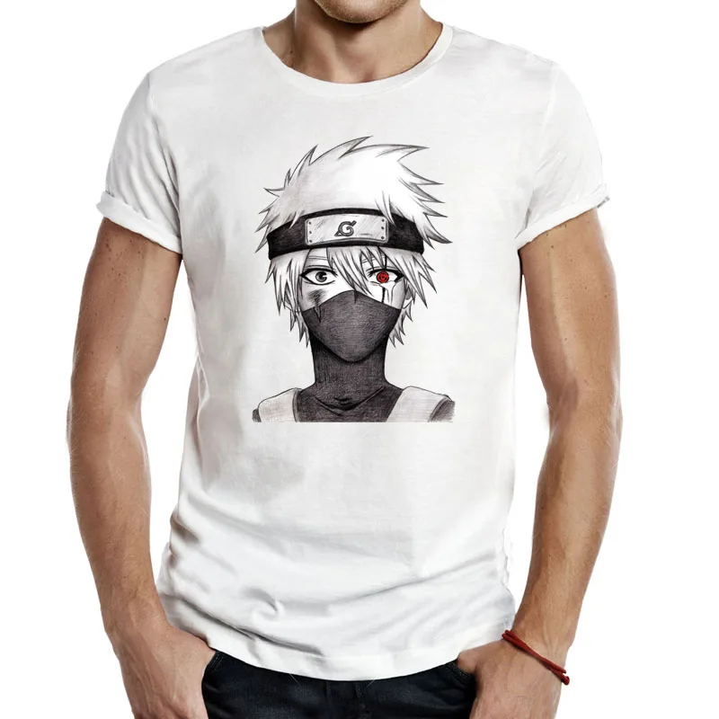 classic Popular ANIME Naruto Kakashi T Shirts Tops Tees Men Unisex