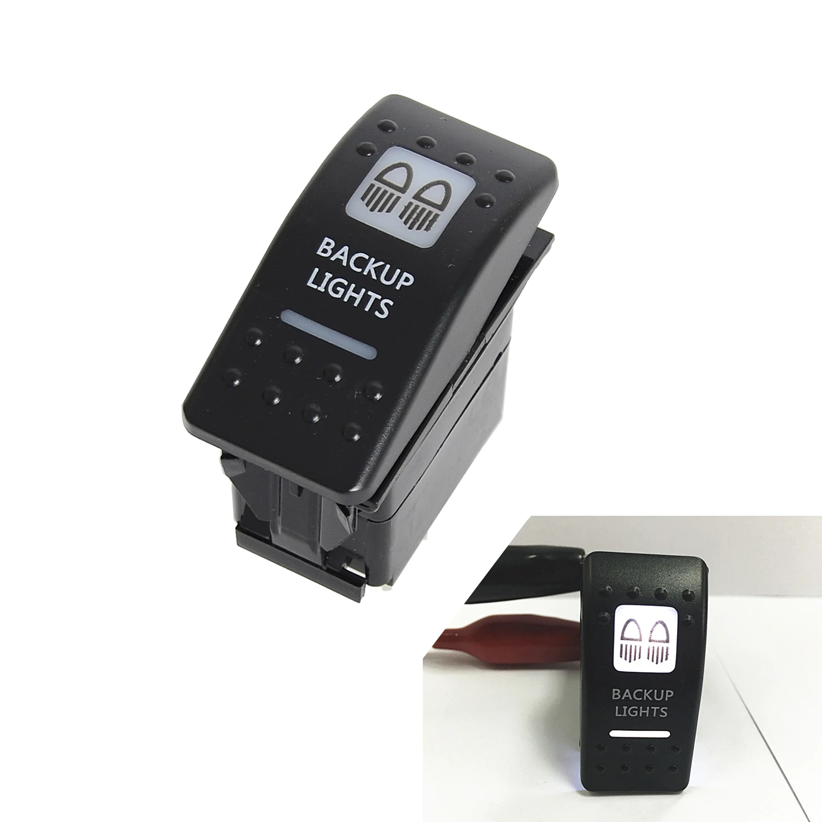 Rocker Switch Illuminated LED Backup Light For Can Am Maverick