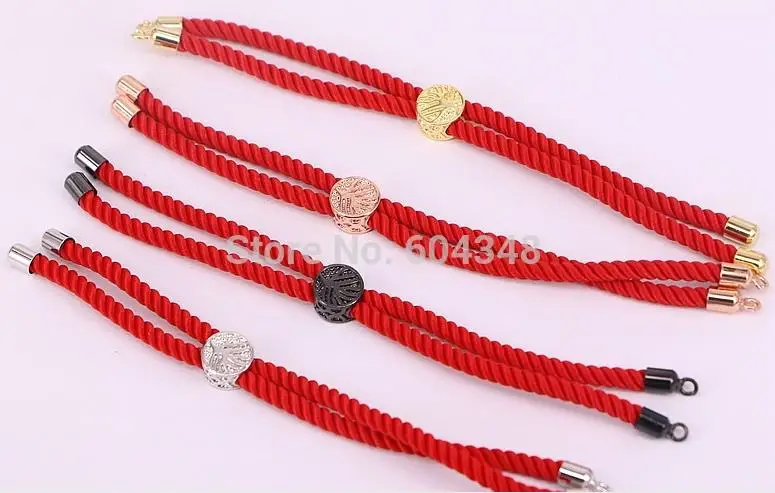 Red color 10 шт. zyz177-8756 смешивания Цвет хлопчатобумажной веревки браслет-цепочка, регулируемый браслет, ручной работы Браслеты Jewelry Интимные аксессуары - Окраска металла: Red color