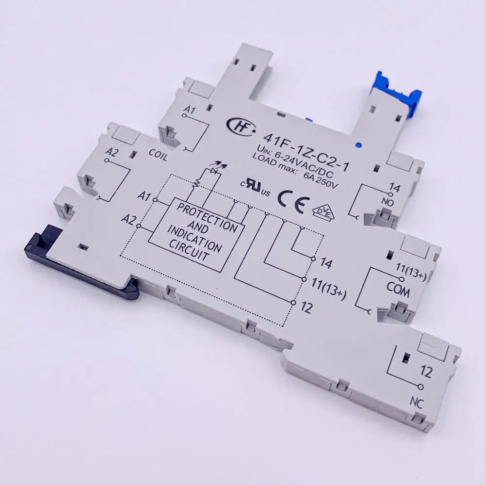 41F релейные розетки 41F-1Z-C2-1 интегрированное PCB Крепление Реле питания с держатель реле переменного и постоянного тока 6-24 В напряжение Контактное реле Модуль набор