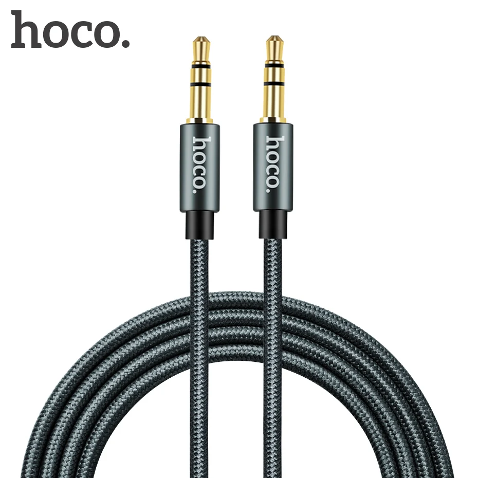 Кабель HOCO Smart с разъемом AUX 3 5 мм аудиокабель Папа папа микрофоном Плетеный кабель