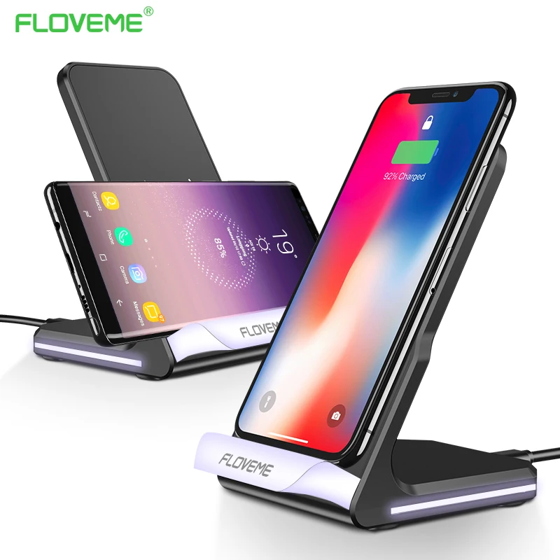 

FLOVEME 10W Qi Wireless Charger for iPhone X 8 plus LED Fast Charging for Samsung Galaxy S8 plus S7 s6 edge Wireless Charger
