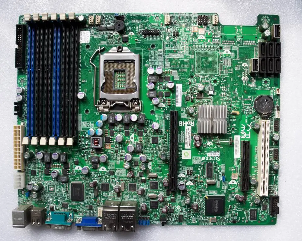 Применяется для Supermicro X8SIE-LN4 4 * Gigabit Ethernet port LGA1156 pin Материнская плата сервера с
