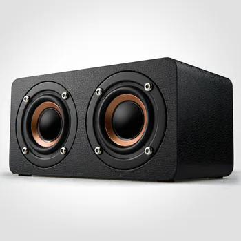 

Wooden Wireless Powerful Altavoz Bluetooth Double Speaker With TF Card Loudspeakers Surround Mini Portable audio Boombox